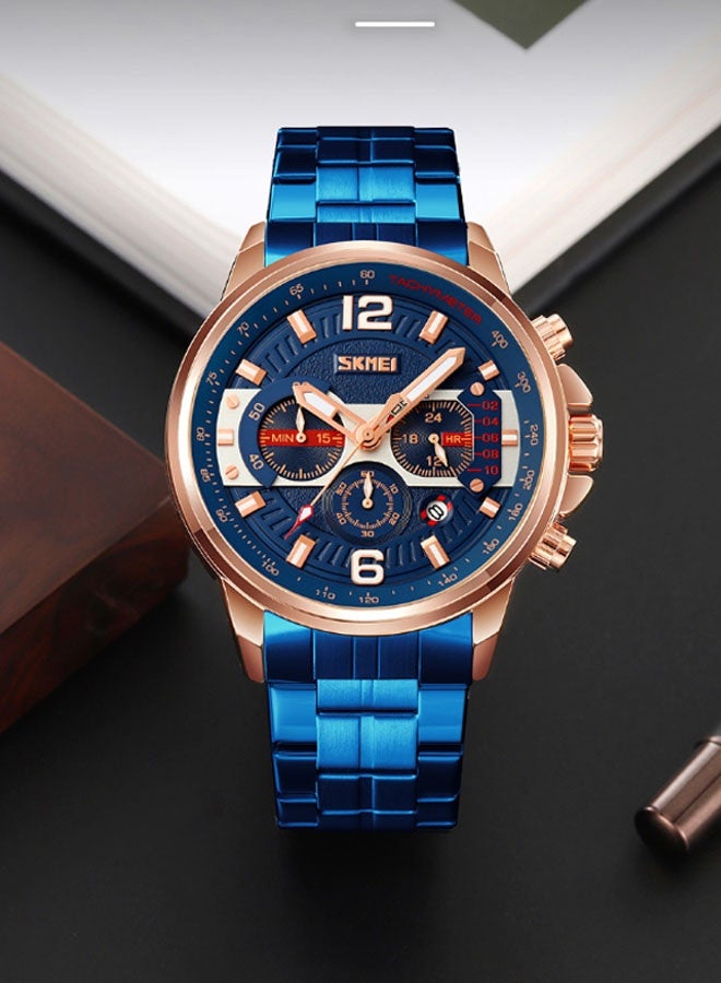 نيوترل ساعة SK-19 الرجالية للأعمال تصميم عصري + مقاومة للماء للاستخدام اليومي الميزات: عرض الوقت، التاريخ، وظيفة ساعة التوقيت، عقارب مضيئة (لون) - Image 2